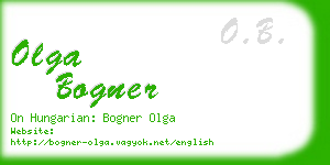 olga bogner business card